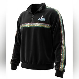 Disney Black Varsity Jacket with Rainbow Accents